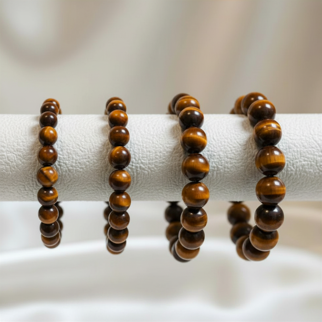 Tiger Eye Round Bead Bracelet