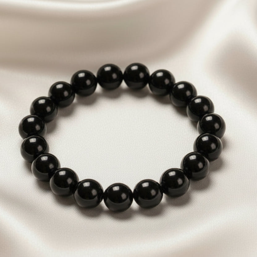Onyx (Black) Round Bead Bracelet