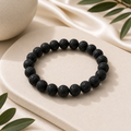 Lava Stone Round Bead Bracelet