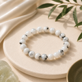 Moonstone Round Bead Bracelet