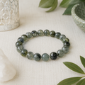 Prehnite Round Bead Bracelet