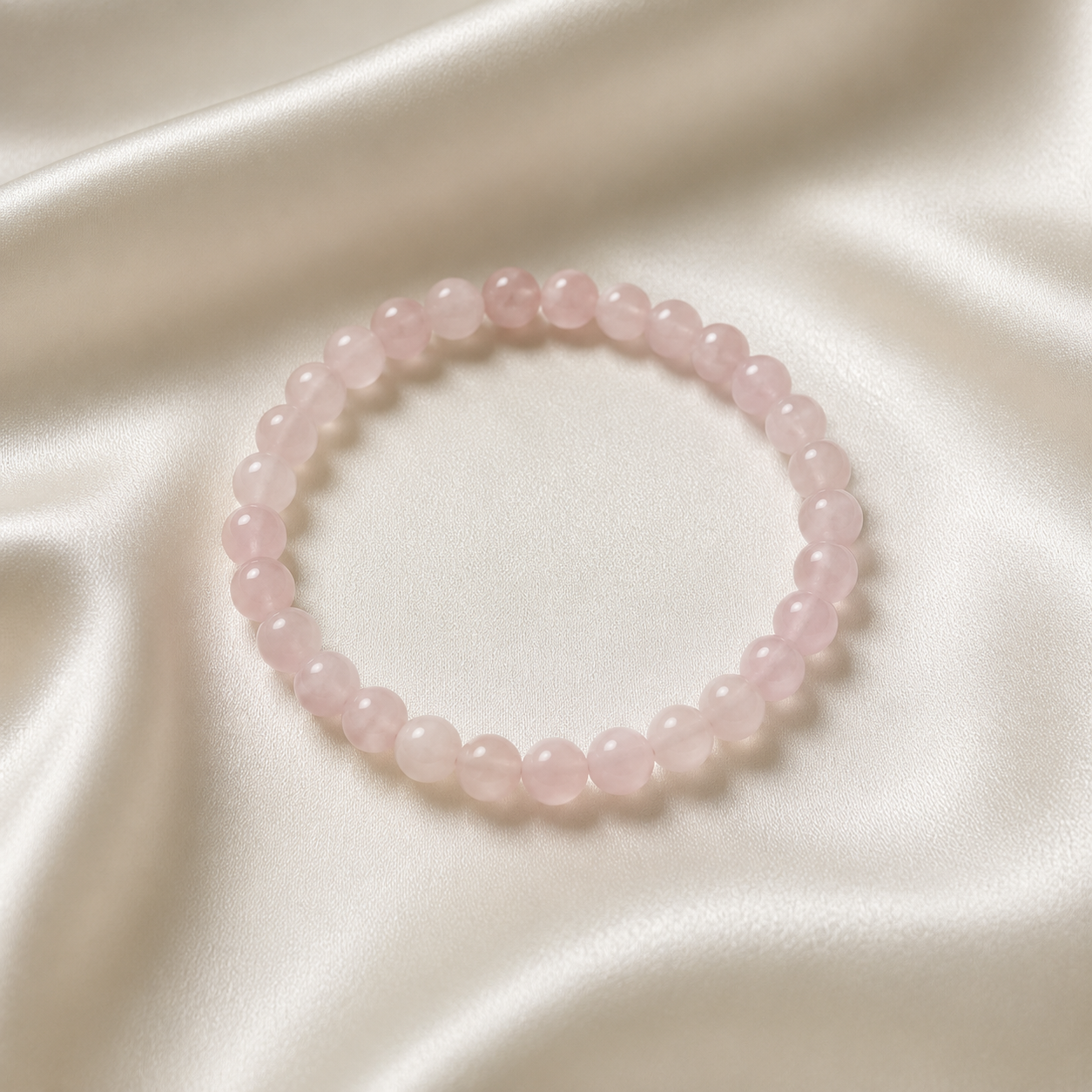 Kunzite Round Bead Bracelet