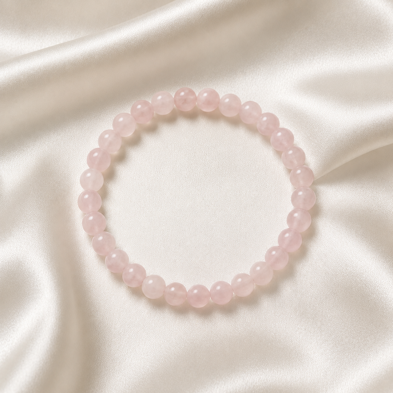 Kunzite Round Bead Bracelet