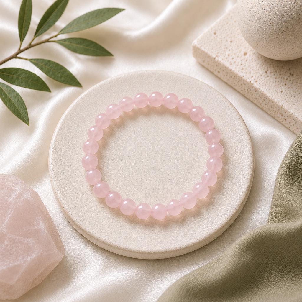Kunzite Round Bead Bracelet