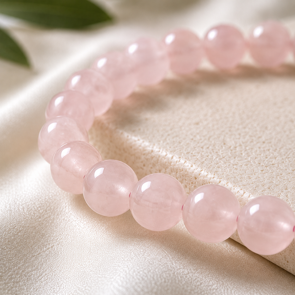 Kunzite Round Bead Bracelet