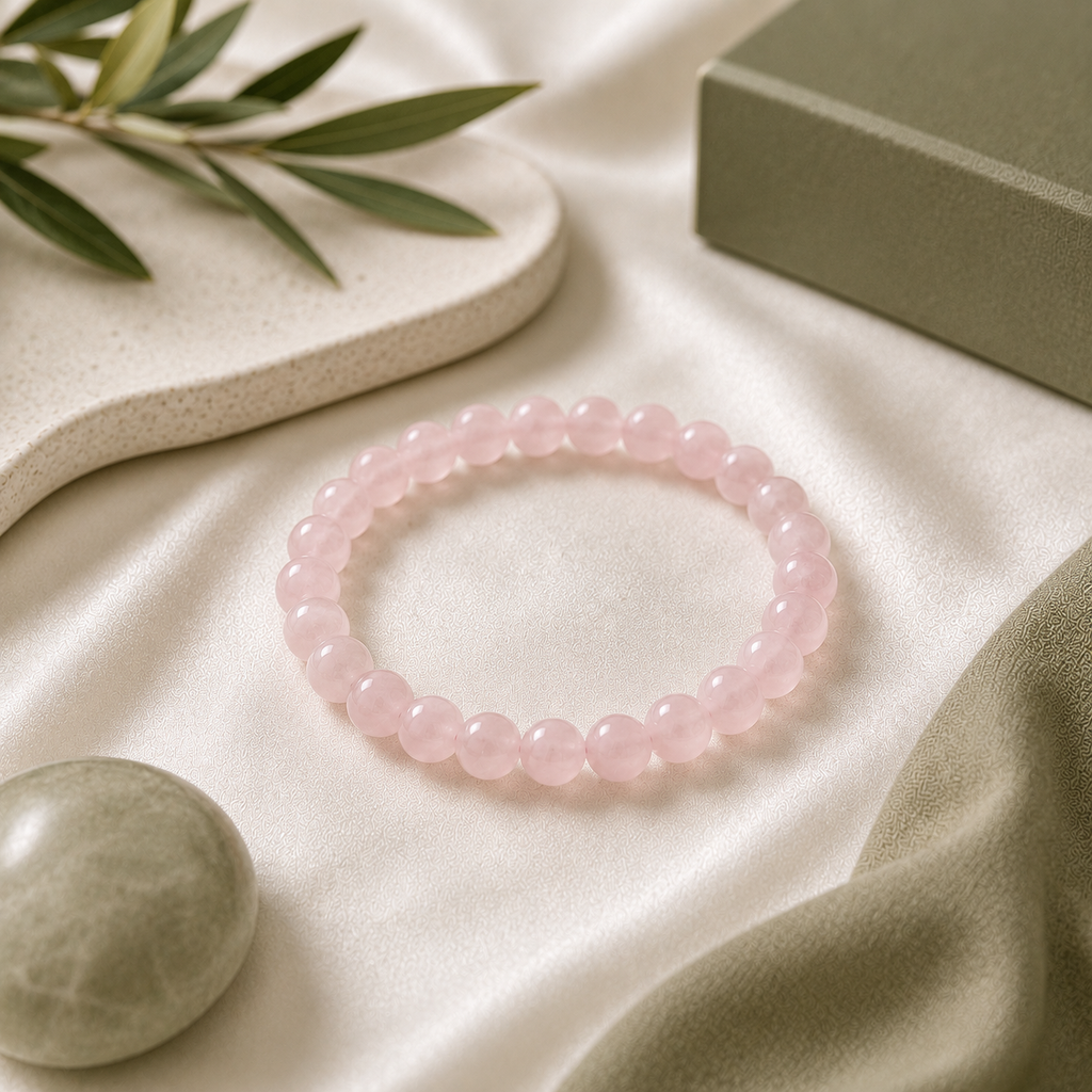 Kunzite Round Bead Bracelet