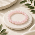 Pink Opal Round Bead Bracelet