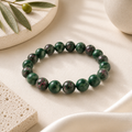 Ruby Zoisite Round Bead Bracelet