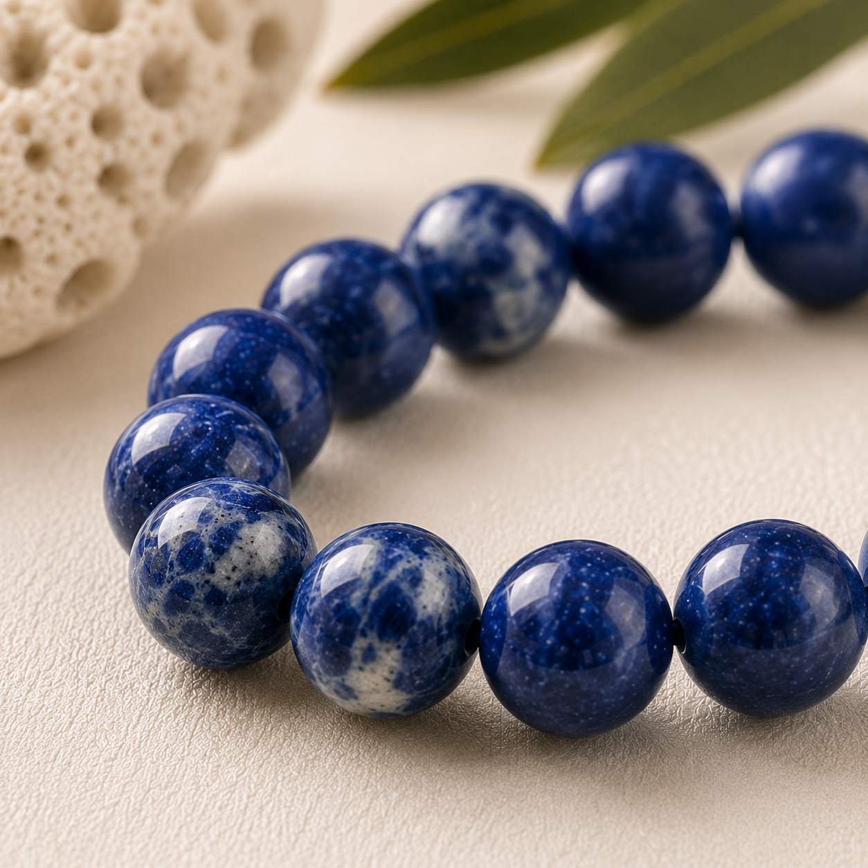 Sodalite Round Bead Bracelet
