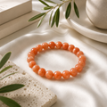 Sunstone Round Bead Bracelet