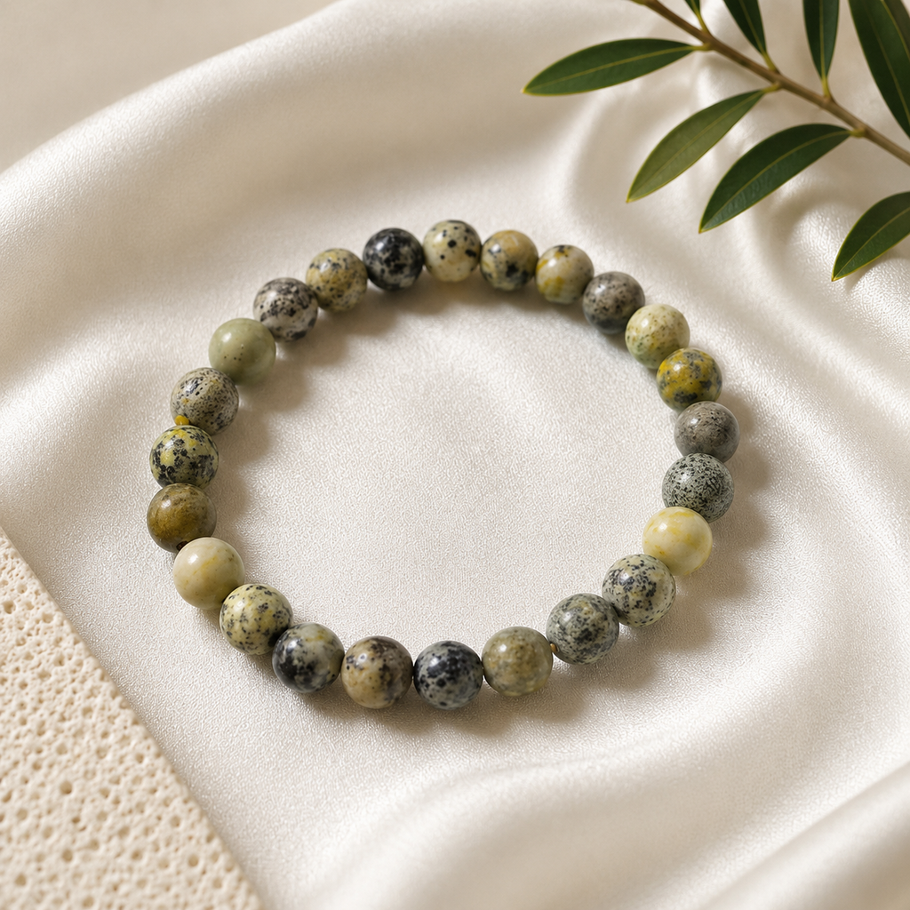 Serpentine Round Bead Bracelet