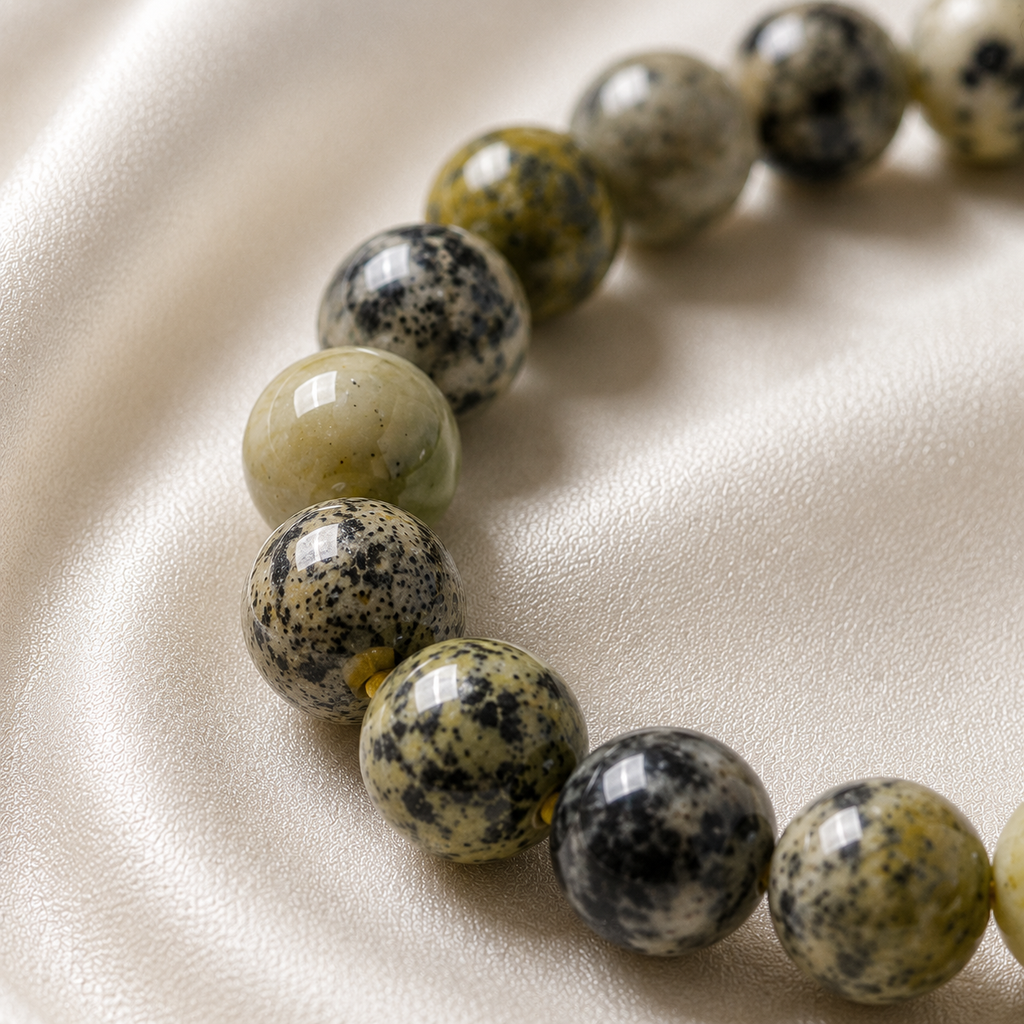 Serpentine Round Bead Bracelet