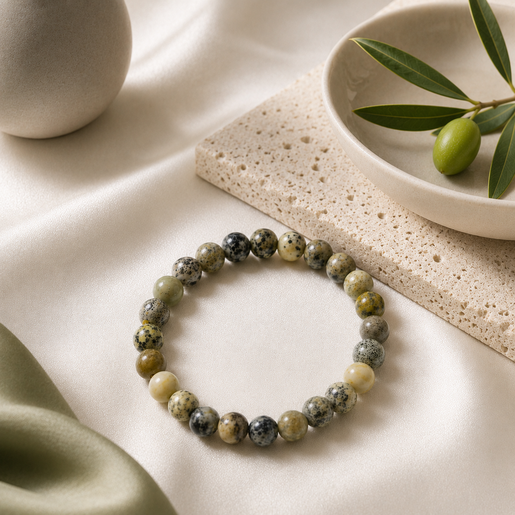 Serpentine Round Bead Bracelet