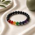 7 Chakra Round Bead Bracelet