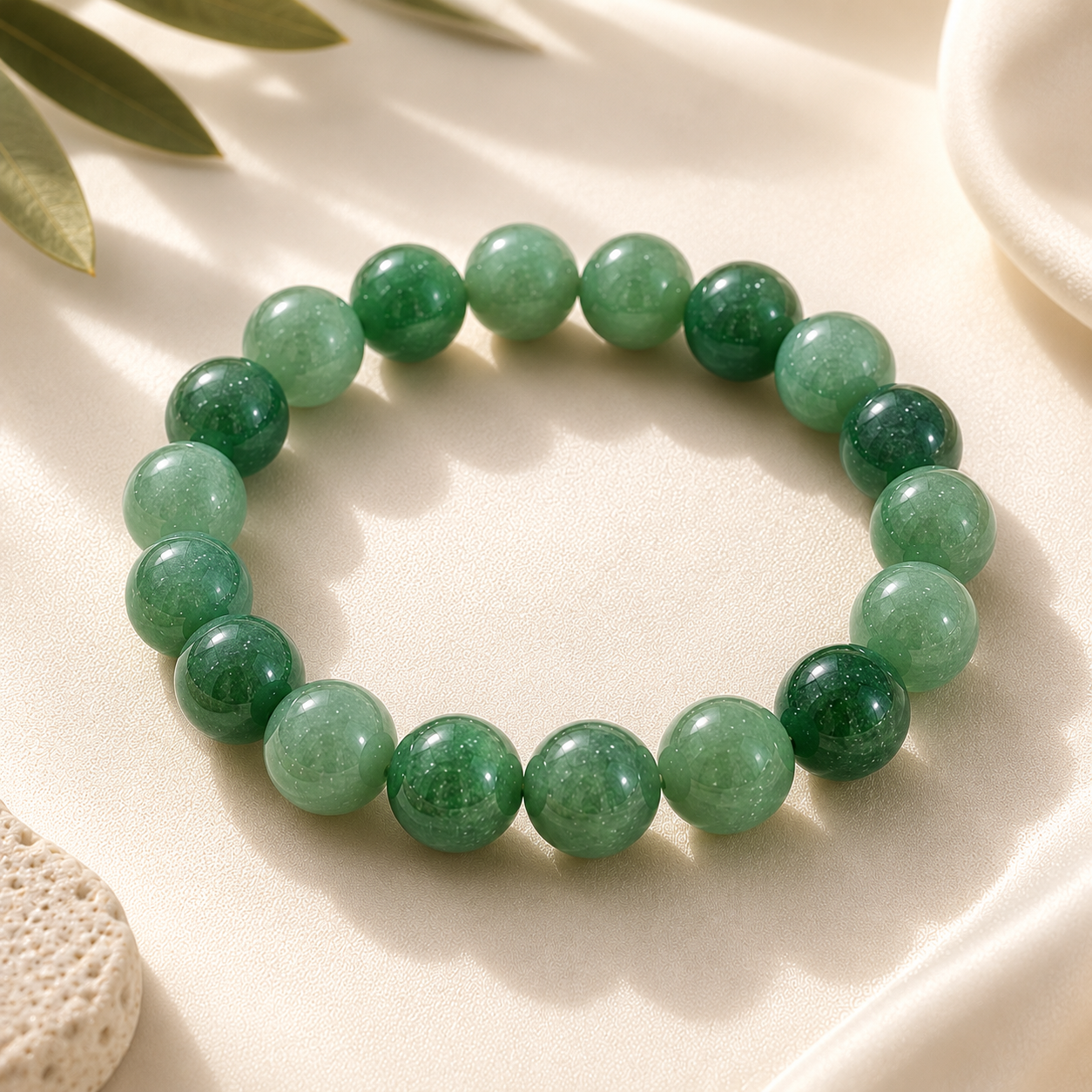 Aventurine Round Bead Bracelet