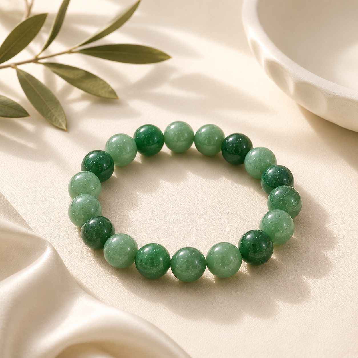 Aventurine Round Bead Bracelet
