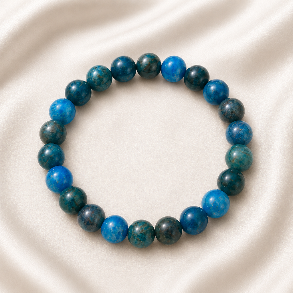 Apatite Round Bead Bracelet