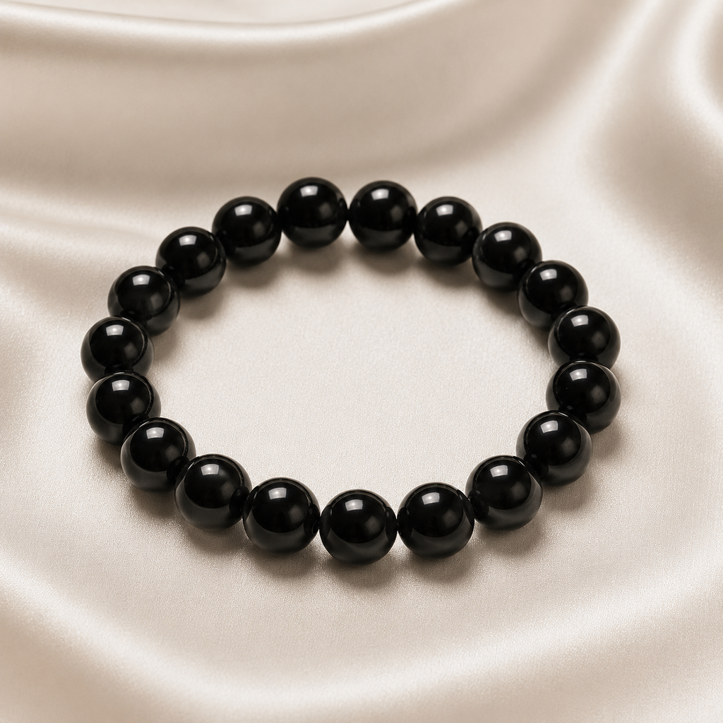 Onyx (Black) Round Bead Bracelet