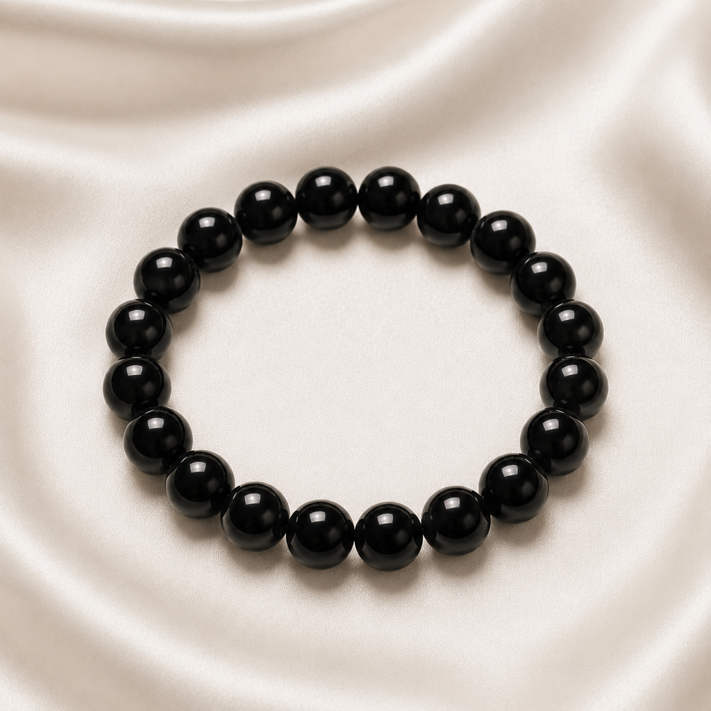 Onyx (Black) Round Bead Bracelet