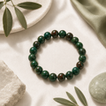 Bloodstone Round Bead Bracelet