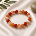 Carnelian Round Bead Bracelet