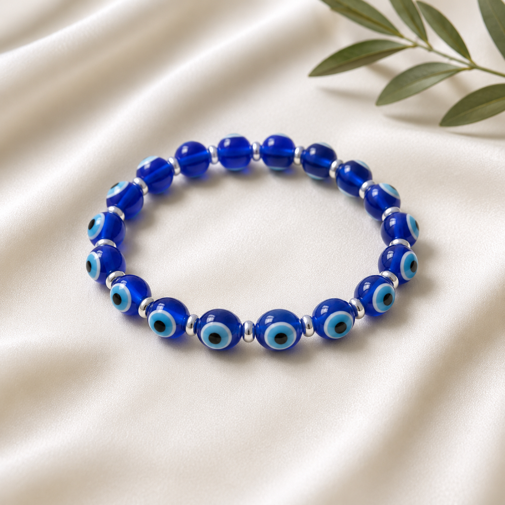 Evil Eye with hematite Bead Bracelet