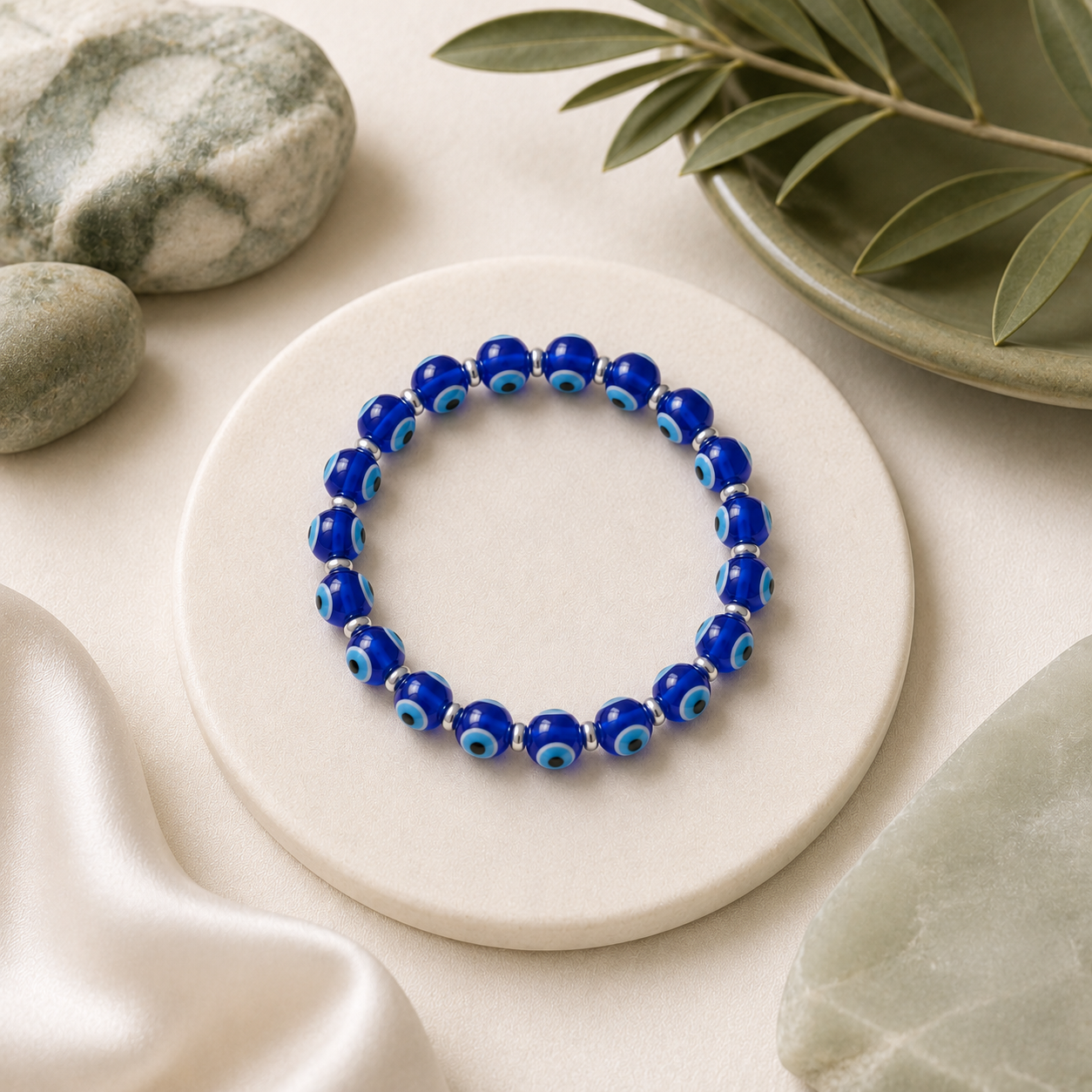 Evil Eye with hematite Bead Bracelet