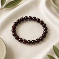 Garnet Round Bead Bracelet