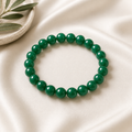 Green Jade Round Bead Bracelet