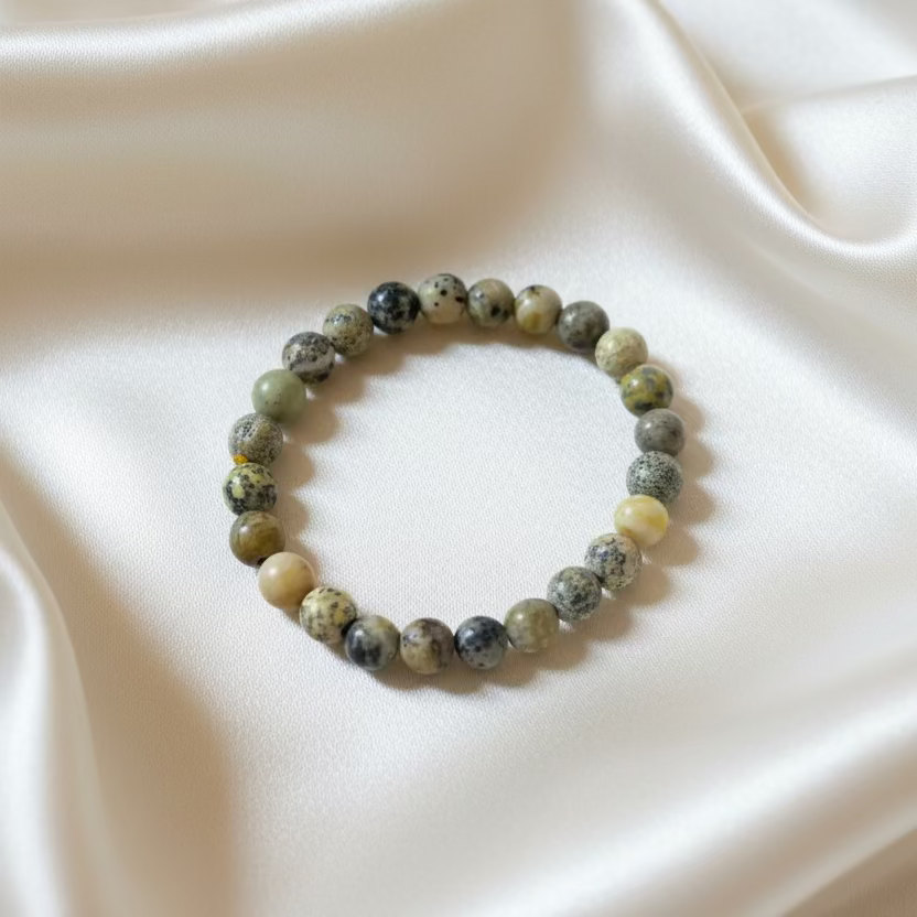 Serpentine Round Bead Bracelet