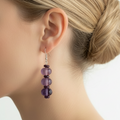 Fluorite and Ruby Earrings