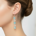 Quartz and Aquamarine Earrings
