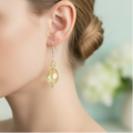 Citrine Diamond Cut Earrings