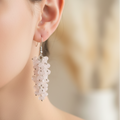 Rose Quartz chip earrings