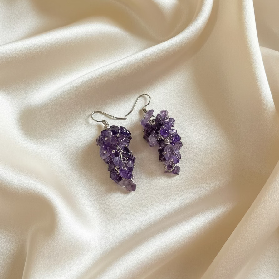 Amethyst Chip Earrings