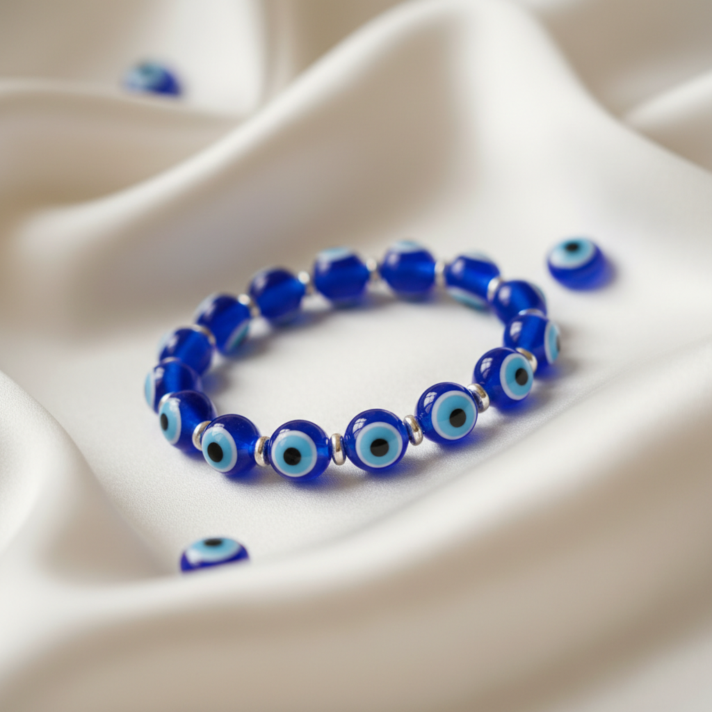 Evil Eye with hematite Bead Bracelet