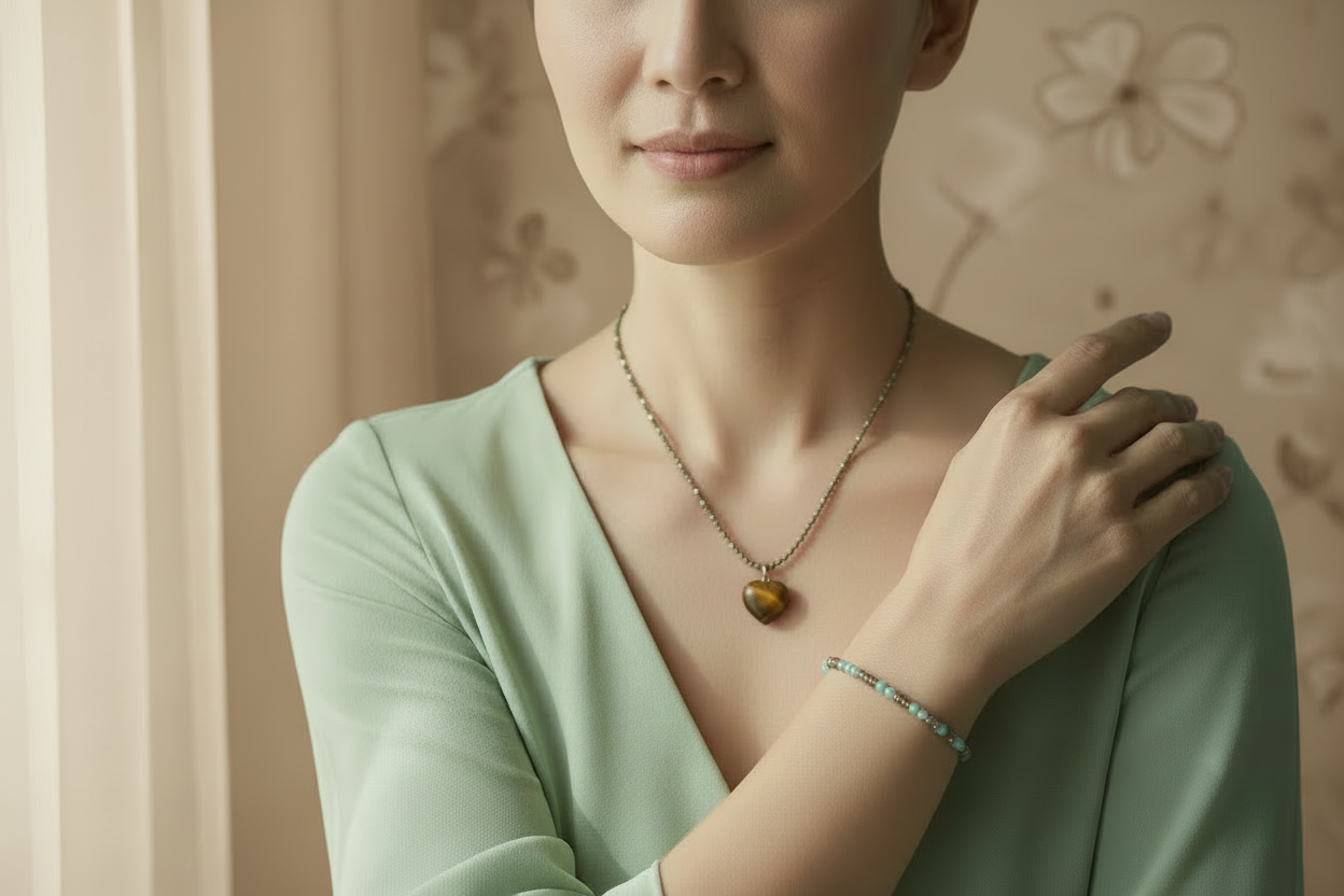 make the amnazonite and smoky quartz bracelet smaller in size, make it a single bracelet instead of three