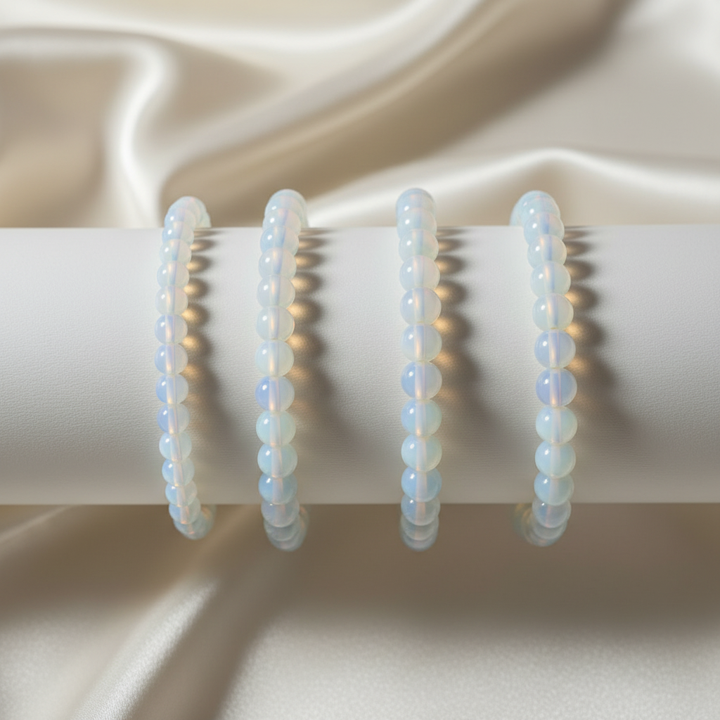 Opalite Round Bead Bracelet